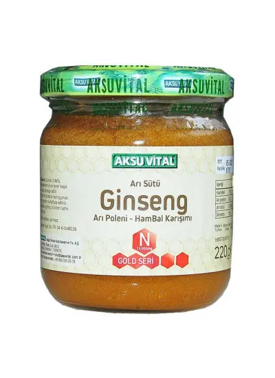 Arı Sütü Ginseng Polen Bal Karışımı 220 Gr