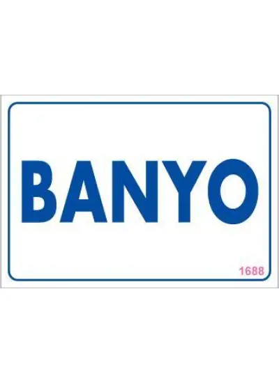 Banyo Uyarı Levhası 17,5x25 KOD:1688