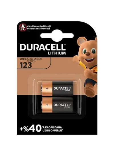 Duracell 123A 3 Volt Lityum Pil 2 Adet