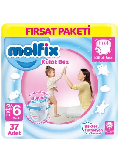 Nessiworld Molfix Külot Bez Fırsat Paketi 6 Beden 15+ Kg 37 Adet