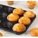 12 Bölmeli Metal Yapışmaz Muffin Kek Kalıbı