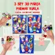 3 Set - 30 Parça  Taşıtlar, Aile Bireyleri ve Meslekler Parmak Kukla