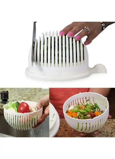 Salata Yapma Seti Pratik - Salad Cutter Bowl