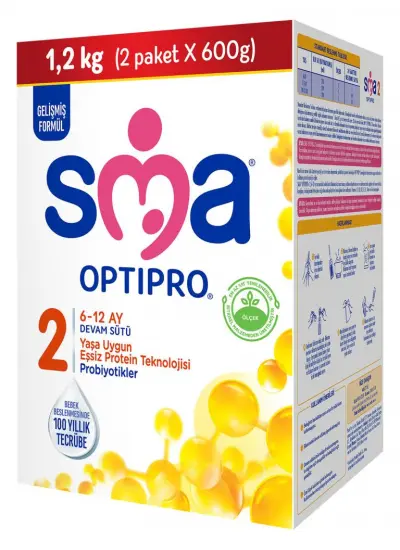 Nessiworld SMA Optipro Probiyotik 2 Bebek Devam Sütü 6-12 Ay 1200 Gr