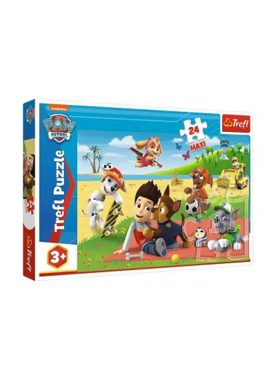 PUZZLE-14346 Paw Patrol 24 Parça Maxi Çocuk Puzzle -Vardem