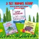 3 Kitap  Orman, Deniz ve Kutup Hayvanları Kumaş Sessiz Kitap