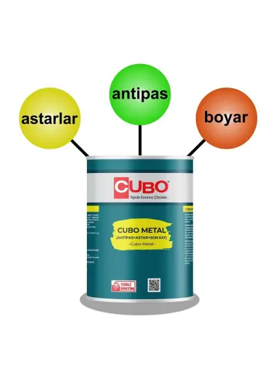 Cubo Metal Pas Boyası Ral 7016 Antrasit Grİ 0,75 Litre