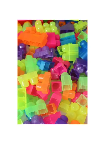 Nessiworld 3028 Play Blox Neon Blok Yapı Oyuncakları 266 Parça ,Saklama Çantalı ,1 Yaş ve Üzeri