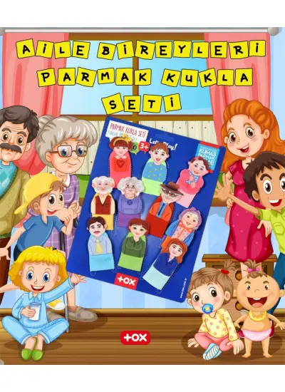 Aile 10 Parça Parmak Kukla , Eğitici Oyuncak