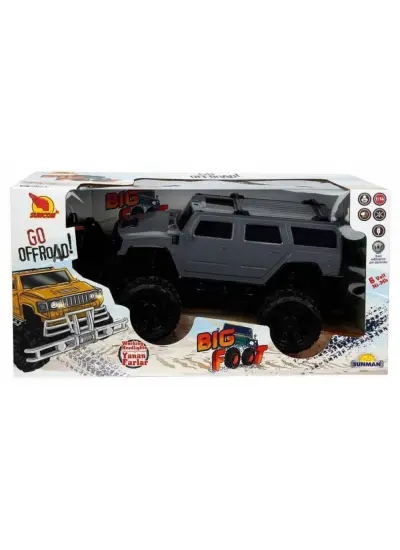 1:14 Uzaktan Kumandalı Big Foot Usb Şarjlı Hummer 34 cm. - Gri