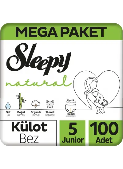 Sleepy Natural Külot Bez Mega Paket 5 Beden 11-18 Kg 100 Adet