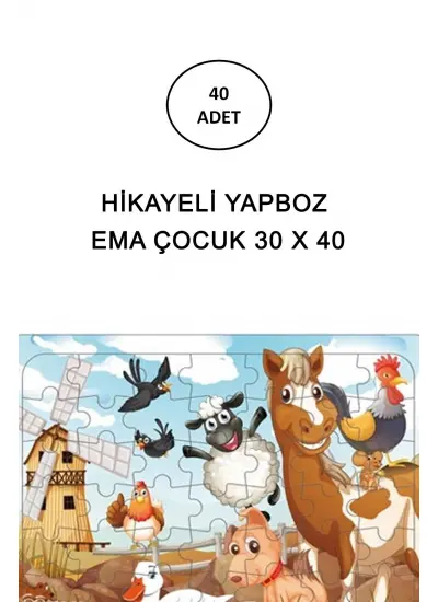 Hikayeli Yapboz Ema Çocuk 30 x 40 - 40 Adet