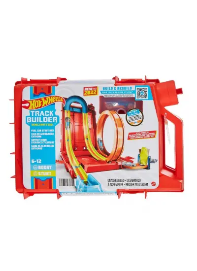 HDX78 HW Track Builder Benzin Bidonu Akrobasi Seti, Hot Wheels Track Builder