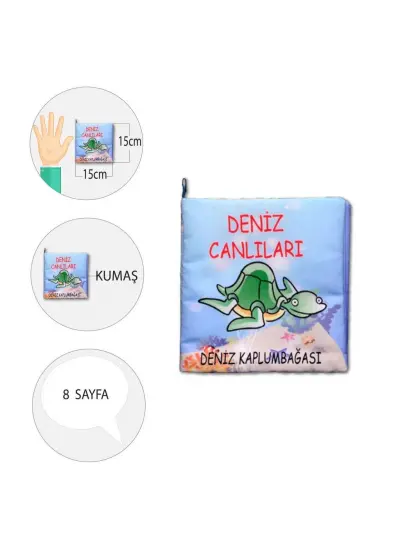 Deniz Canlıları Kumaş Sessiz Kitap