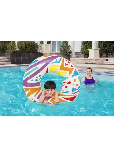 Bestway Geometrik Desenli 119 Cm Tutunmalı Simit - 36228