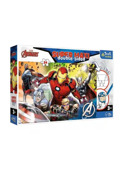 PUZZLE-41007 Süper Maxi Avengers 24 Parça Çocuk Puzzle