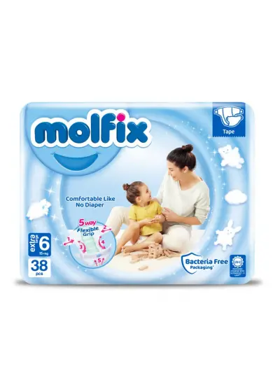 Nessiworld Molfix Bebek Bezi Fırsat Paketi 6 Beden 15+ Kg 38 Adet