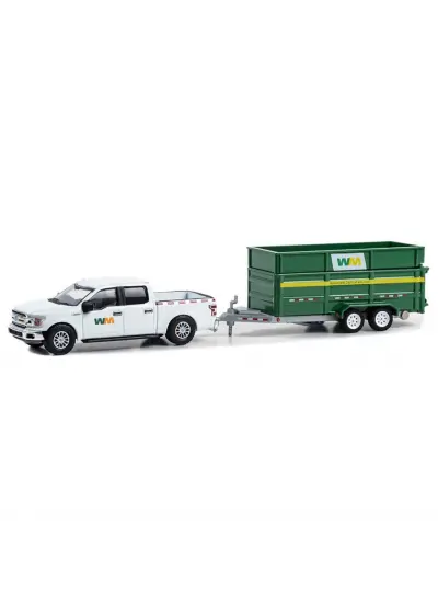 Nessiworld Greenlight 1/64 2018 Ford F-150 XLT with Double-Axle Dump