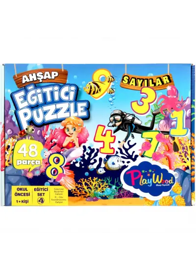 Nessiworld Playwood Ahşap Eğitici Puzzle Sayılar