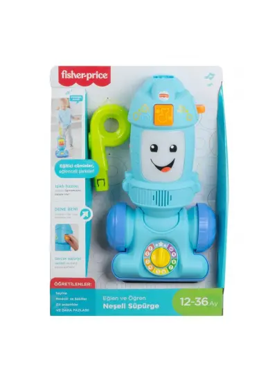 GTW19 Fisher-Price® Eğlen ve Öğren Neşeli Süpürge / Türkçe / 12-36 ay