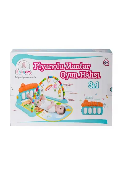 Nessiworld HE0639 Babycim Mantar Pianolu Oyun Halısı -Birliktoys