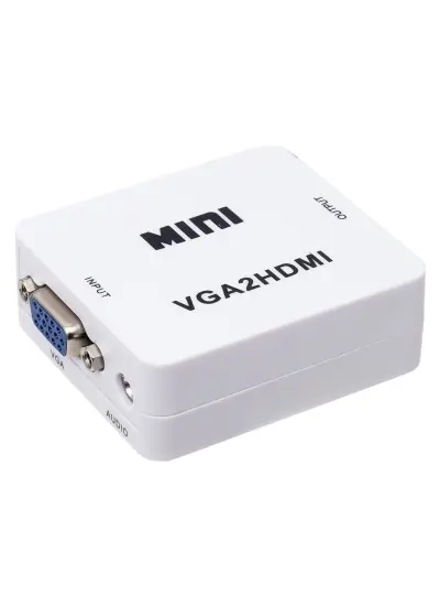 Pm-18698 Vga To Hdmı Ses Çıkışlı Mini Model Dönüştürücü