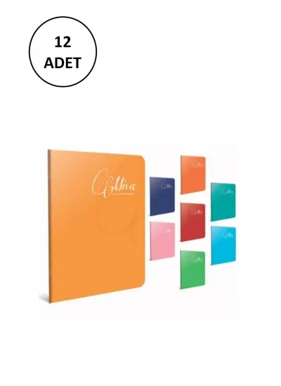 Gıpta Mica A4 Tel Dikişli Pp Kapak Defter 80 Yaprak Kareli (12 Li Paket)