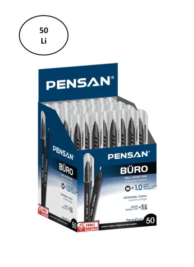 Pensan Tükenmez Kalem 2270 Büro Tipi 1 Mm Siyah 50li