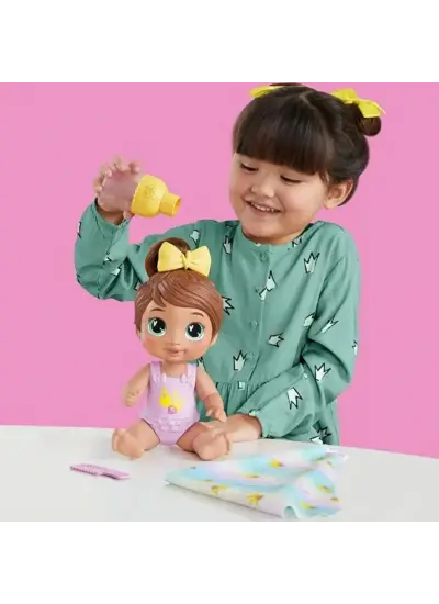 NessiWorld Baby Alive Bebeğimle Şampuan Eğlencesi Esmer F9120