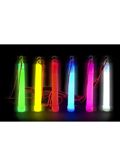 Nessiworld Karanlıkta Yanan Asılabilir ip Aparatlı Glow Stick Kolye Glow Stick Lamba 6 Adet 6 Renk 15 cm