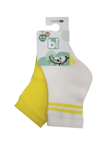 Derby Bamboo 2'Li Çorap 68386 Ekru Sarı