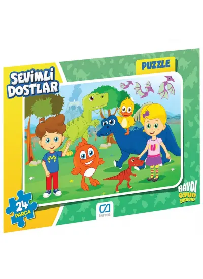 Sevimli Dostlar 24 Parça Frame Puzzle