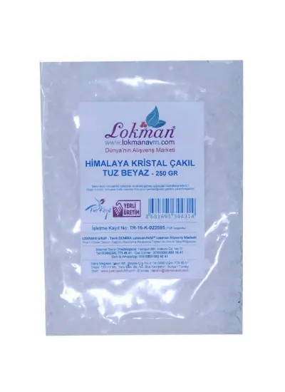 Yemeklik Himalaya Kristal Kaya Tuzu Çakıl Beyaz 250 Gr