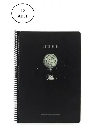 Gıpta A4 Astro Notes Sp.Karton.Kpk.Defter 80 Yaprak Çizgili 12 Adet