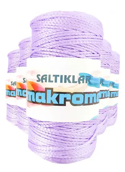 5 Adet Polyester Makrome İpi 3200 Lila 100 gr