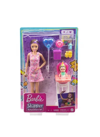 FHY97 Barbie Bebek Bakıcısı Bebeği ve Aksesuarları Oyun Seti