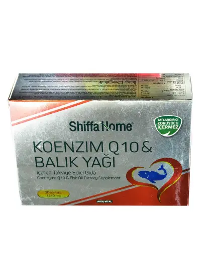 Shiffa Home Koenzim Q10 & Balık Yağı Yumuşak Jel 1340 Mg x 30 Kapsül