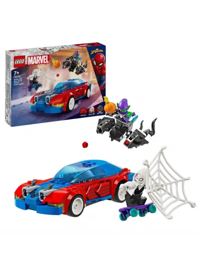 LEGO Super Heroes Örümcek Adam Yarış Arabası ve Venom Green Goblin 76279