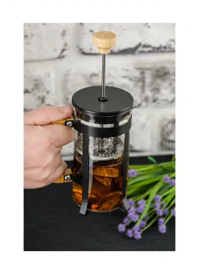 Lüx Cam 350 ml French Press Siyah