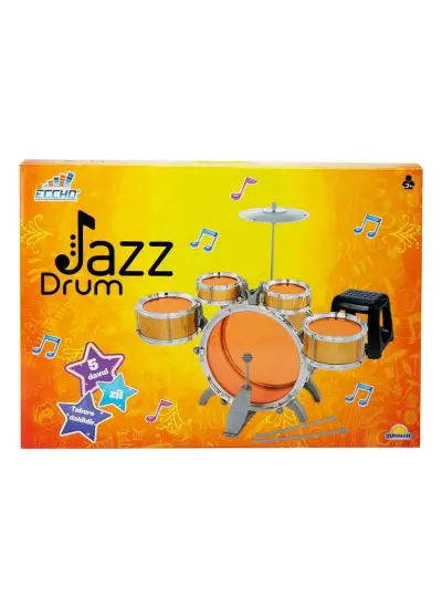 1080080 Sunman Eccho, Davul Set - Jazz Drum / 5 adet Davul, Zil ve Tabure / +3 yaş