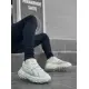 Tarz Sneakers Ithal Krem Fileli Rahat Taban Spor Ayakkabısı