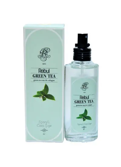 Yeşil Çay Kolonyası 80 Derece Cam Şişe Sprey Green Tea 100 ML