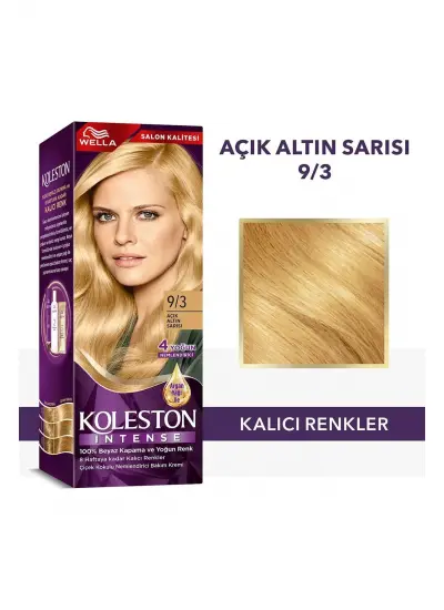 Koleston Intense Saç Boyası 9/3 Açık Altın Sarısı - Salon Kalitesi