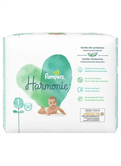 Nessiworld Prima Harmonie Bebek Bezi 1 Beden 26 Adet