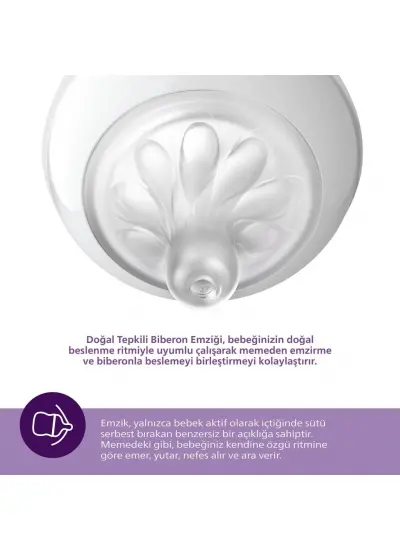 Avent Doğal Tepkili Natural Response 2'Li Biberon Emziği No:4 3+ Ay