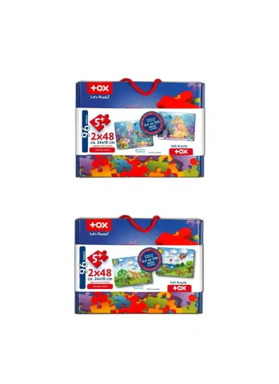 4 Set - 96 Parça  Origami ve Deniz Kızı 5+ Keçe Yapboz - 5 Yaş Puzzle