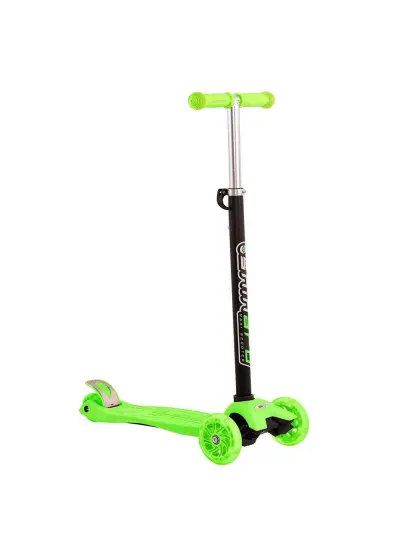 Shinaro Maxi Led Işıklı 3 Tekerlekli Yükseklik Ayarlı Yeşil Scooter