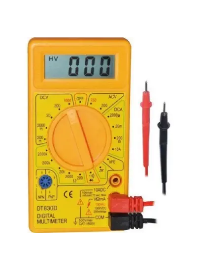 Dijital Avometre Multimetre Ölçü Aleti Akım Voltaj Direnç Ölçer