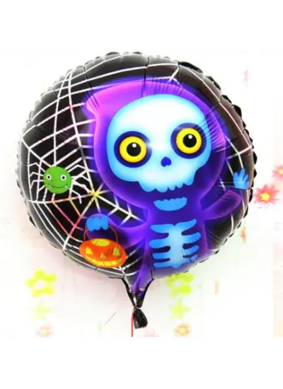 Halloween İskelet Hayalet Folyo Balon 18 inç