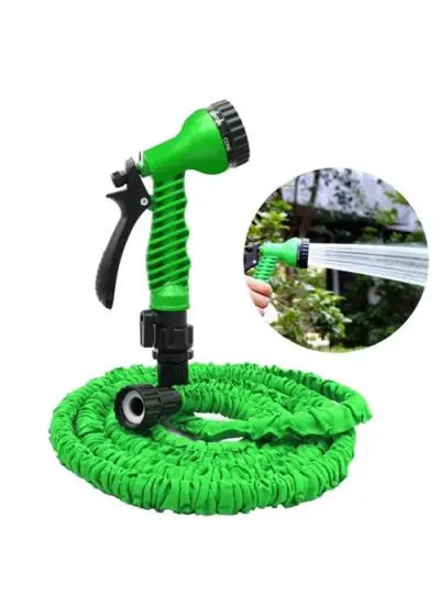 Uzayan Hortum Tabancalı 15 Metre Magic House | Bahçe Sulama İçin Expandable Hose